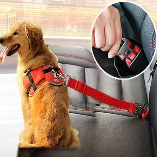 Adjustable Seat Belt for Dogs & Cats - Safety Harness Clip Lead - Best Bark Blooms