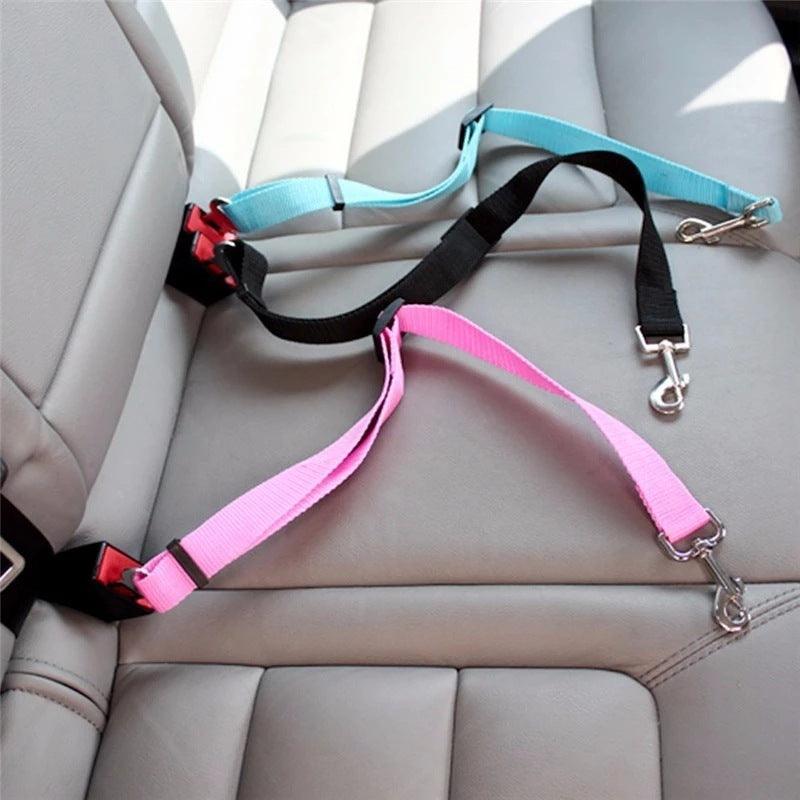 Adjustable Seat Belt for Dogs & Cats - Safety Harness Clip Lead - Best Bark Blooms