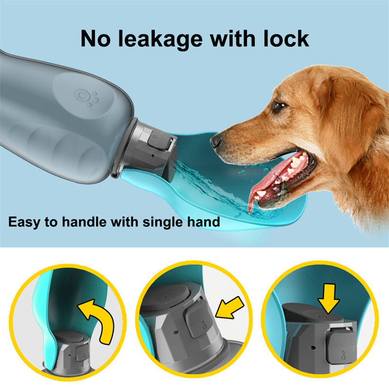 Portable Leakproof Dog Water Bottle with Foldable Bowl - Best Bark Blooms