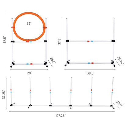 Dog Agility Equipment Set, Obstacle Course Training Exercises For Dogs